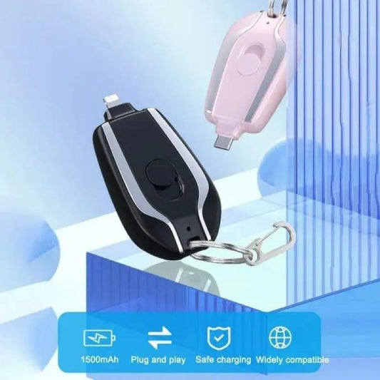 Keychain Portable Charger Mini Power Bank 1500 Mah