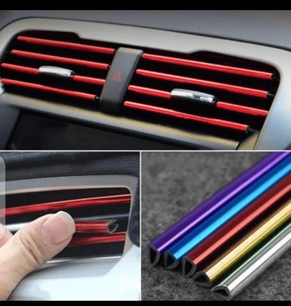 Car AC Strips For Decor | Pack Of 10 Strips | Only in Red Colour