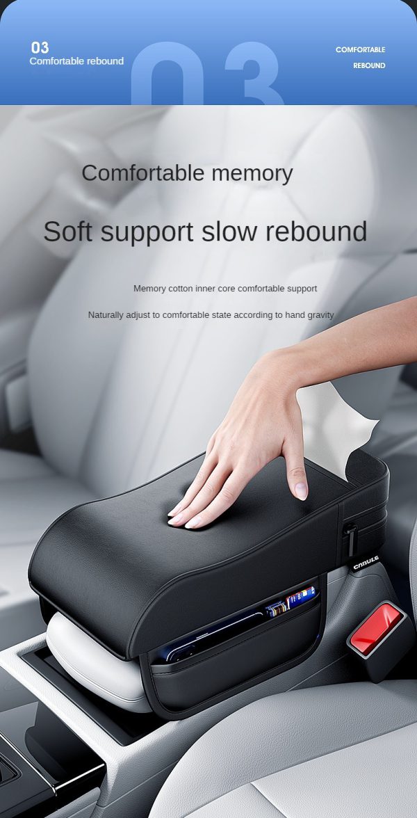 Car Armrest Box With Tissue Holder