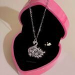 Silver Pink Swarovski