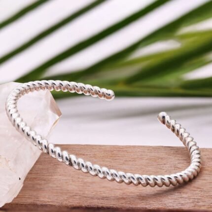 silver curly bracelet