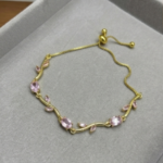 Tulip Slider Bracelet - Rose Pink