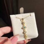 Celestial Evil Eye Drop Necklace