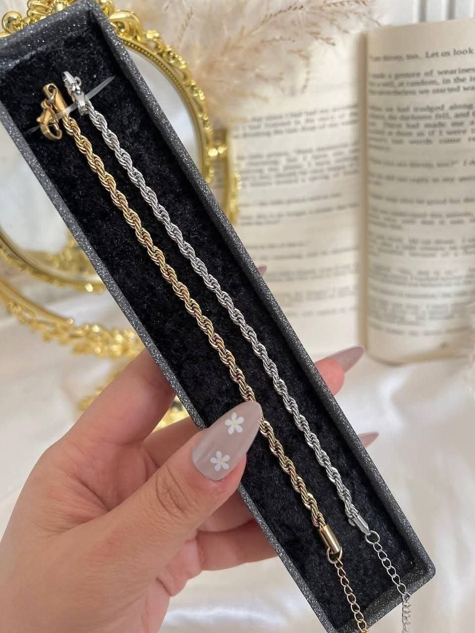 2026/06/1000361226.jpg Classic Rope Chain Bracelet Set - Image 1