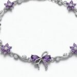 silver purple bow